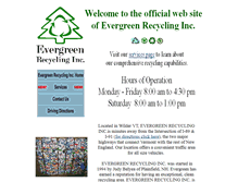 Tablet Screenshot of evergreenrecyclinginc.com